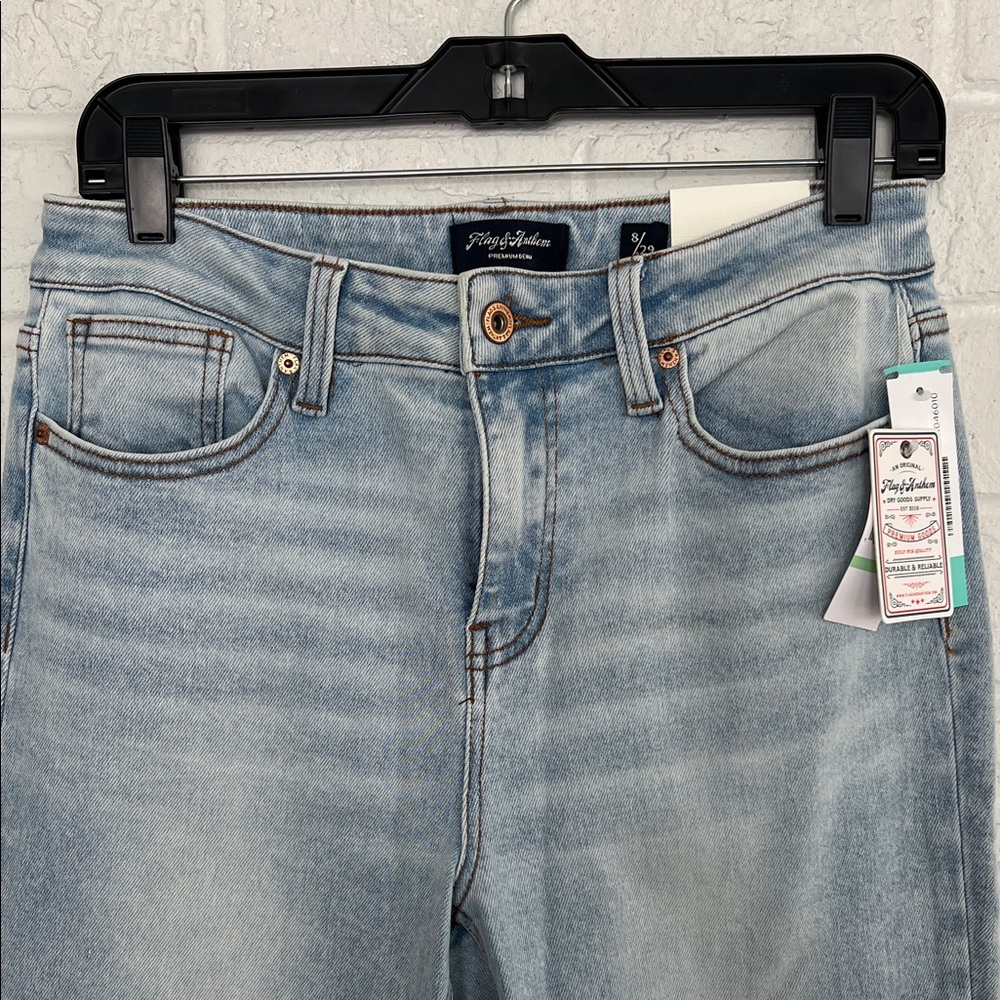 Flag & Anthem Blue Straight Leg Jeans Classic Style - Picture 2 of 12